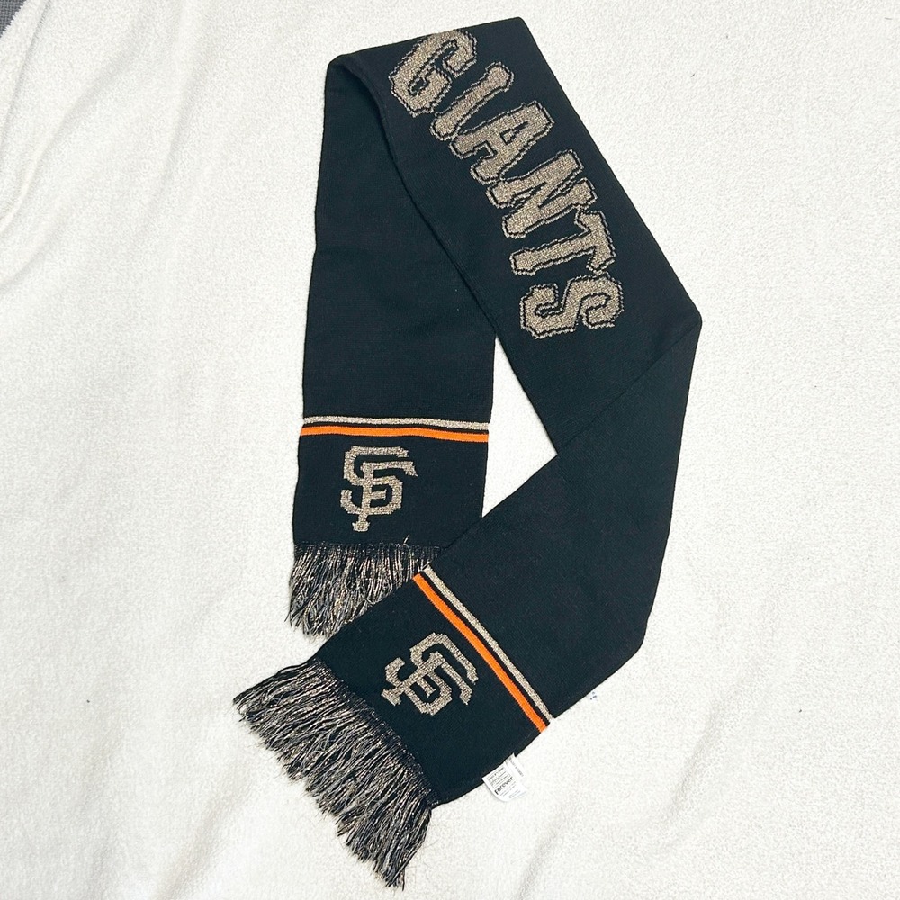 San Francisco SF Giants MLB Scarf Forever Collectibles Fringe Knit‎ Baseball